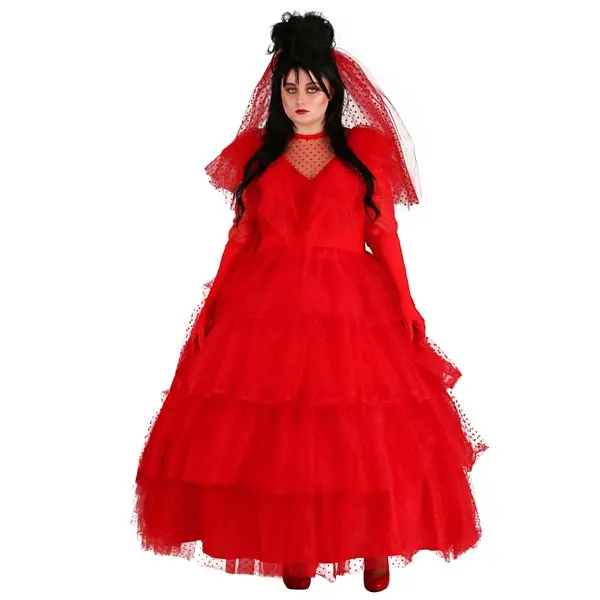 Plus Size Women's Red Wedding Dress