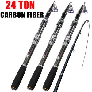 Sougayilang 1.8-3.3M/6-10.8FT Telescopic Fishing Rod, High-end Carbon Telescopic Fishing Rod with Metal Reel, Ceramic Guide Ring, for Outdoor fishing supplies