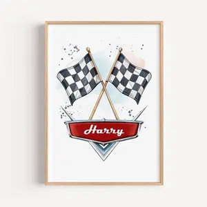 [Sale Off Up To 50%] [ No Frame ] Lightning McQueen & Mater, Custom Boys Room, Nursery, Playroom Decor 2