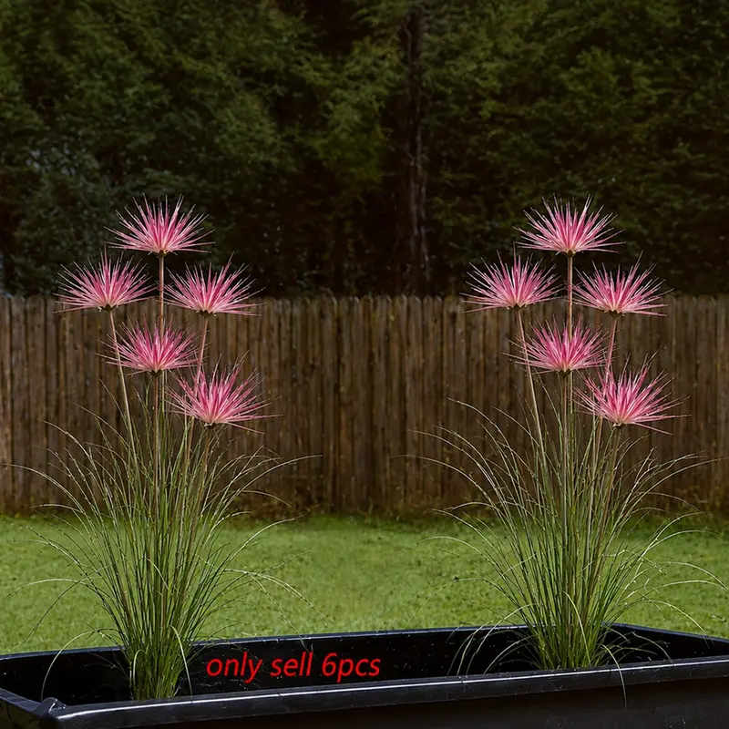 6pcs Realistic Artificial Flowers and Plants, Outdoor Greenery, Outdoor Fake Flowers, Decorative Artificial Flowers, Spring & Summer Decor, Home, Office, Balcony, Patio, Porch, Garden, Lifelike Artificial Flower, Plastic Floral Plant