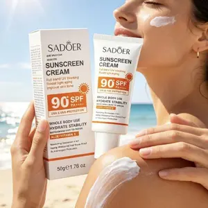 SPF 90+ PA++++ Sunscreen | No White Cast, Water Resistant, Non-Greasy for Face & Body, UVA/UVB Protection for Sensitive Skin