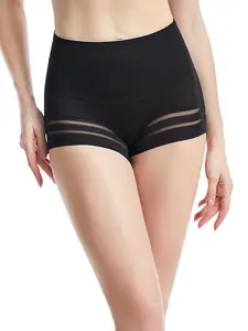 Mid-Waist Shaping Underwear for Women, Comfortable Skin-Friendly Breathable Boxer Shorts, Minimalist Soft Panties, Elastic Waist Large Size Body Shaper, Compression Shapewear, Soft Breathable Panties