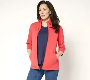 Denim & Co. Regular Duo Stretch 3/4 Sleeve Jacket