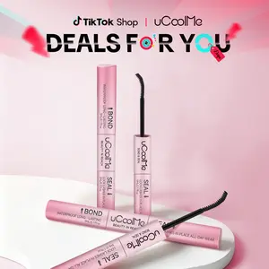 uCoolMe 2.0 Pro Black Cosmetic Lash Glue, 2-in-1 Bond & Seal, 24-Hour Long-Lasting, Waterproof Windproof All-Weather Makeup Adhesive for Girls