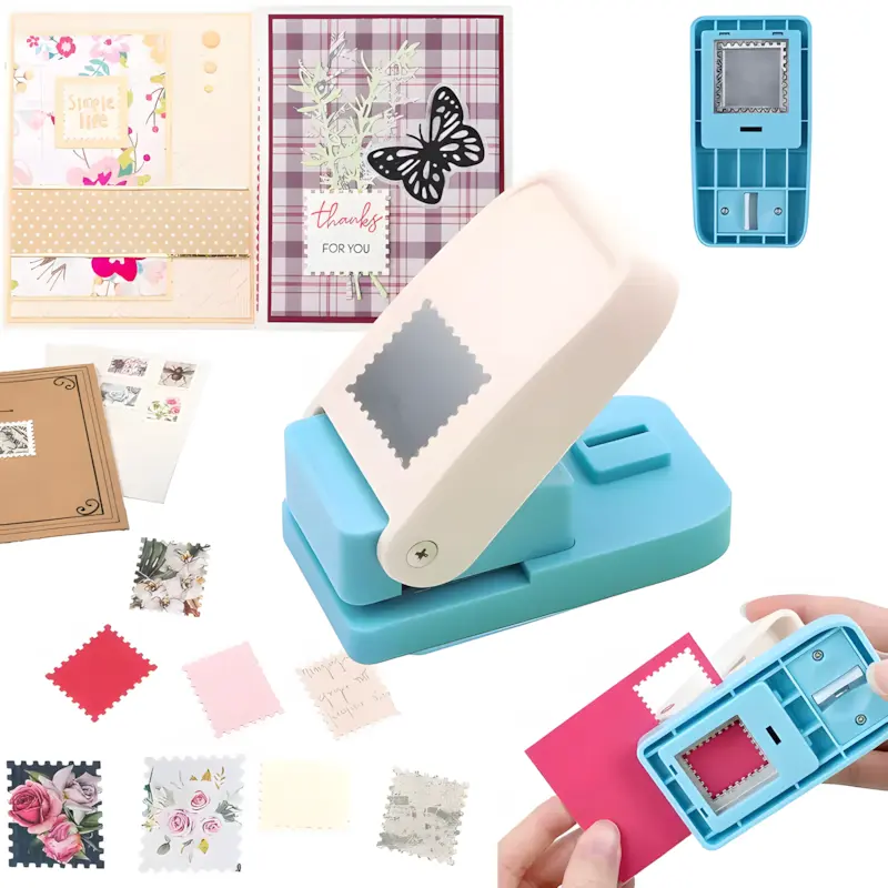 Manual Lever Postage Puncher - Guide Window Cutter for Scrapbooking, Craft Room DIY Projects, Easy Paper Tool to Transform Any Paper Into Ideal Designs for Creative Crafts, Diy Crafts