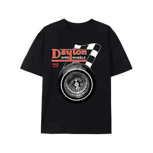 Dayton Wire Wheel Lowrider Graphic Tee - Men's Cotton Short Sleeve T-Shirt, Casual & Comfortable, Machine Washable