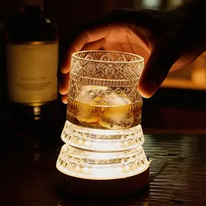 Luxury 360° Spinning Crystal Glass – Star-Cut Stress Relief Whiskey & Wine Glass, Elegant European Barware Gift Drinkware