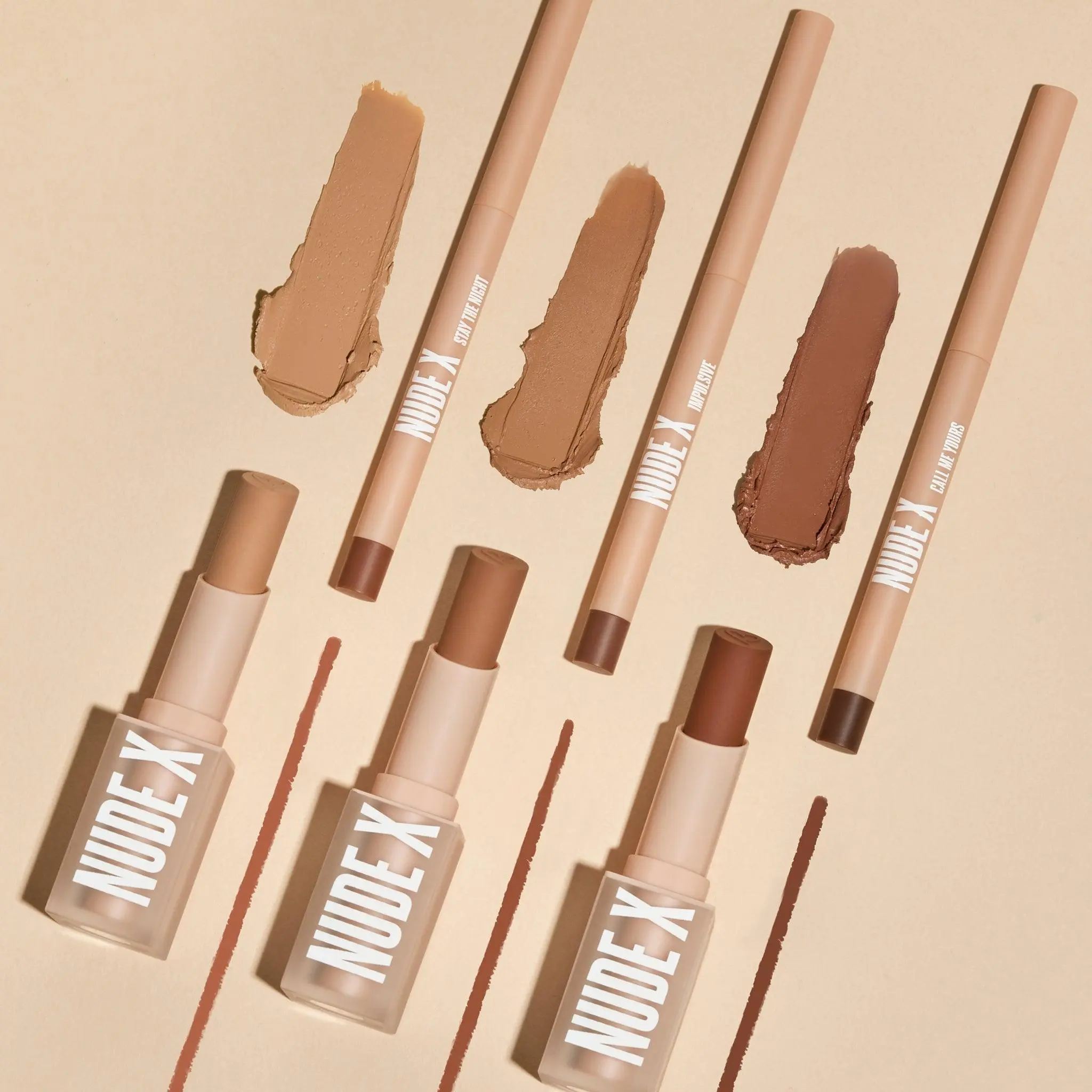 Beauty Creations Hydrating Nude Lip Multi-Pack - Lipstick, Lip Liner, Flawless Cosmetic Set, Makeup