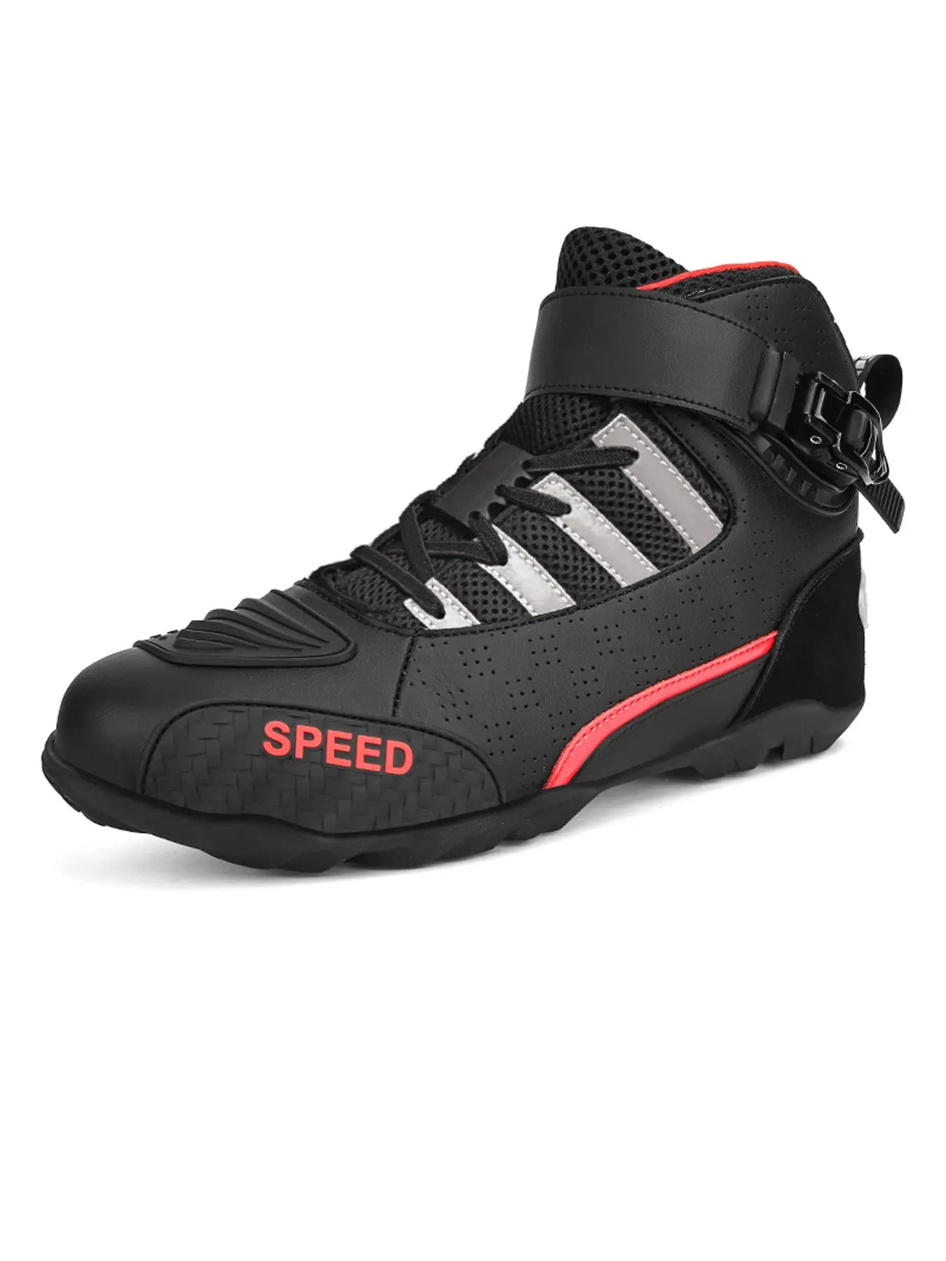 Professional Men's Motorcycle Boots, Urban Racing, Off-Road Gear, Street Motorcycle Shoes, Driving Shoes, Breathable Durable Boots, Modern Boot, Durable Fashion Design, Synthetic Leather, Rubber Sole, Footwear, Closed