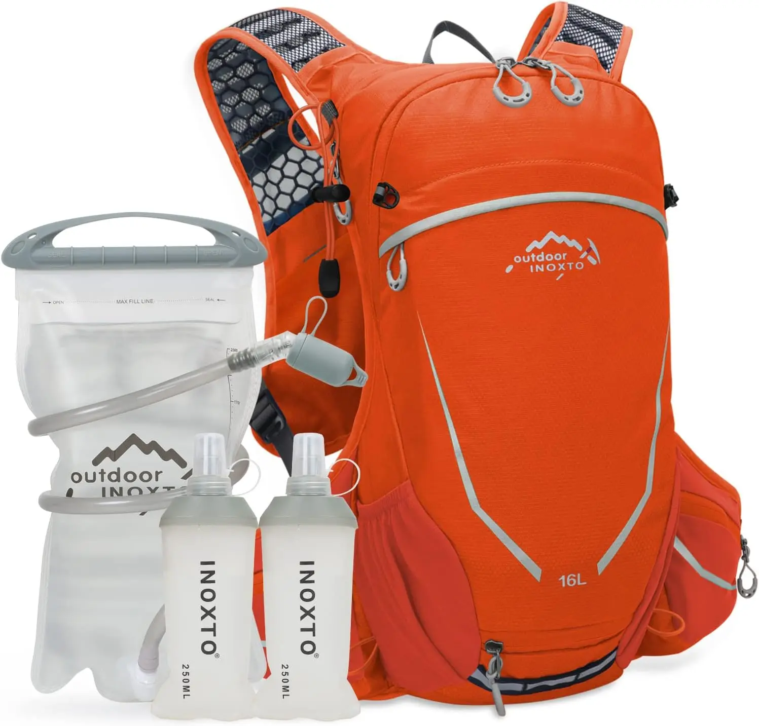 INOXTO 16L Hydration Backpack with Free 2-Liter Water Bladder,The Lightweight Hydration Pack for Cycling Hiking Ski Snow
