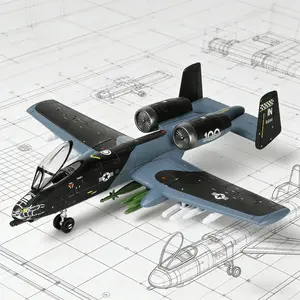 1:72 Scale A-10 Attack Aircraft Model Kit, Highly Detailed Realistic Military Model, Perfect DIY Assembly Project, Great Gift for Men, Aviation Enthusiasts, Collectors