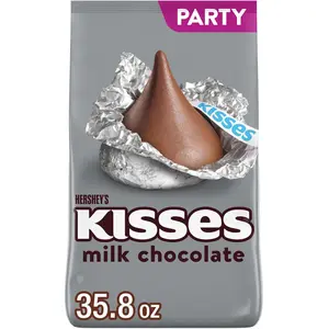 HERSHEY'S KISSES Milk Chocolate, Halloween Candy Party Pack, 35.8 oz