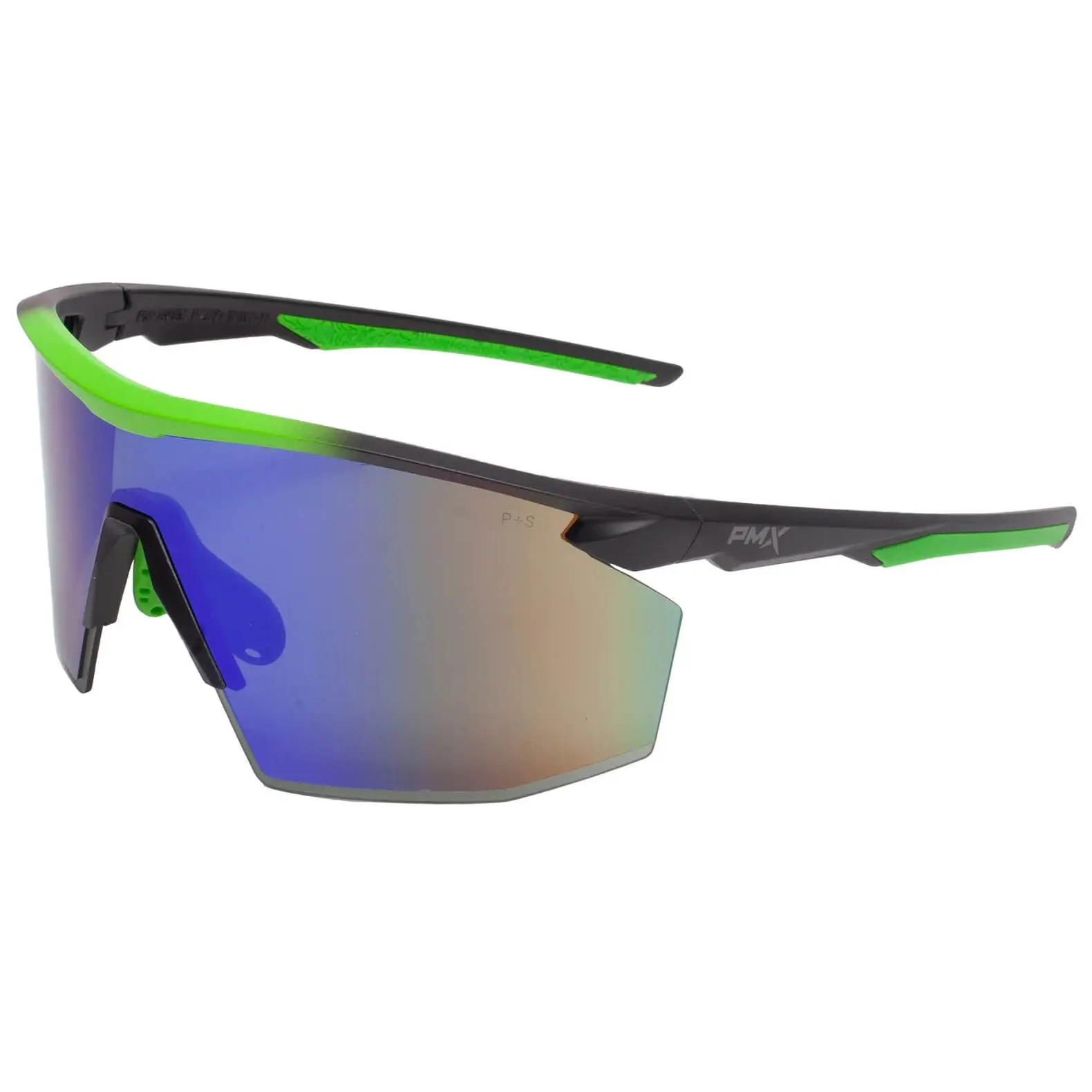 Pyramex PMXSpec Z87 Safety Glasses, Matte Black-Green Frame, Green Mirror Anti-Fog Lens, Certified for CAN/CSA Z94.3-2020, Adjustable Soft Rubber Nose Piece, Customizable Fit, Anti-Fog Clarity, Adjustable Fit, Uv Eye Shield