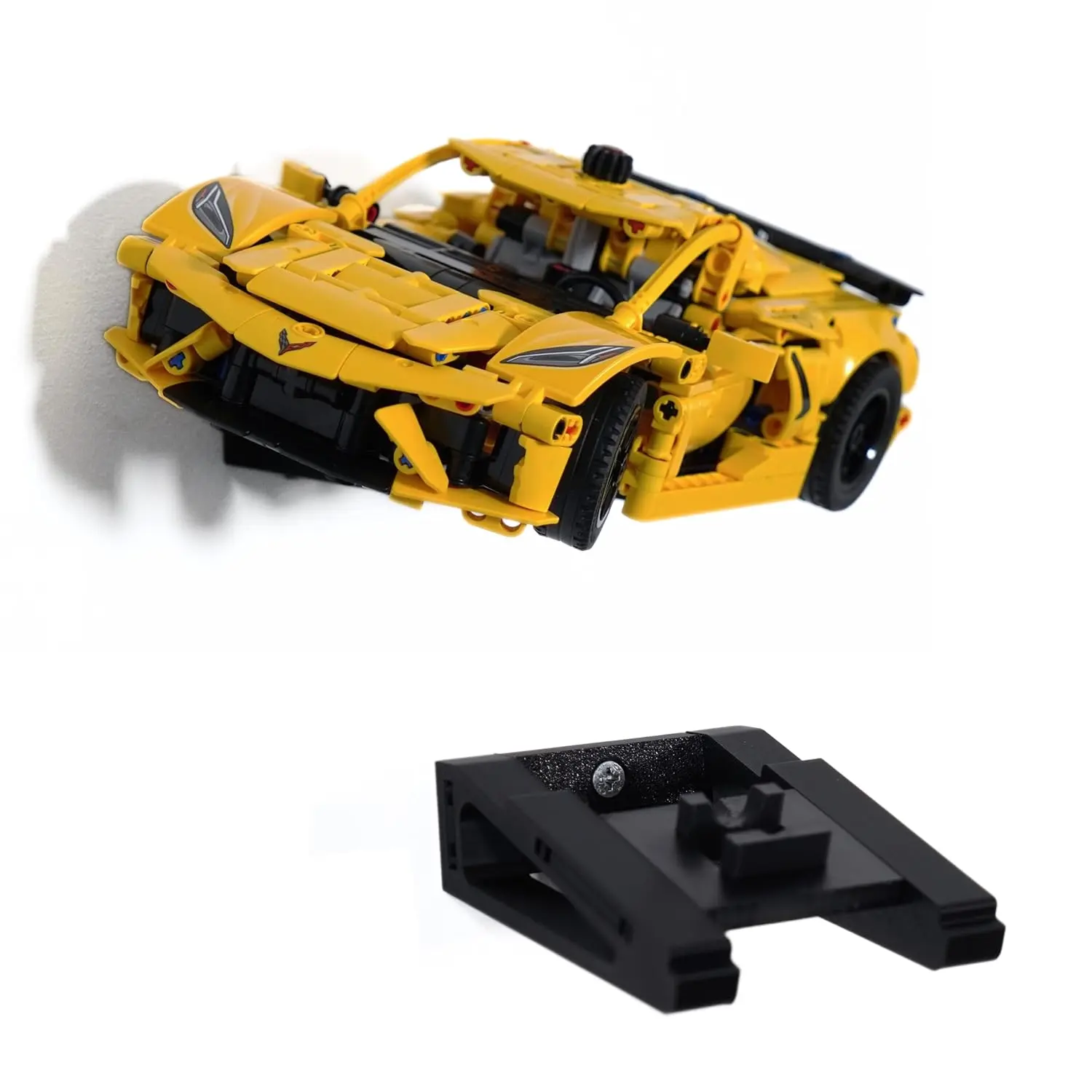 Wall Mount for Lego Technic Chevrolet Corvette Stingray 42205 – Sleek & Secure Display, Easy Installation for Collectors Lightweight Organiser