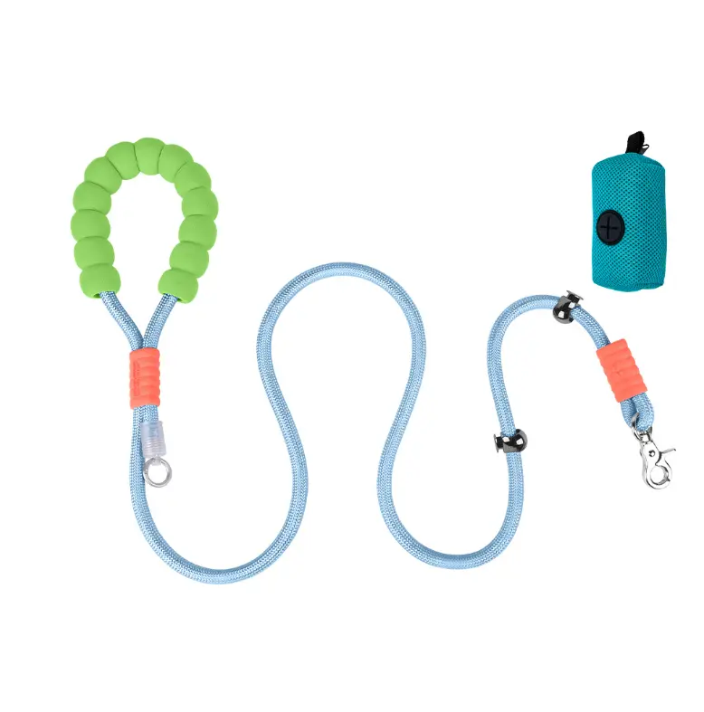 Dog leash, explosion-proof dash, small and medium-sized dog protection, Corgi, Border Collie, Shiba Inu, dog walking leash, neck loop, dog leash chain