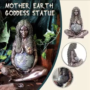Mother Earth Decor, Millyear Mother Earth Resin, Goddess Gaia Statue