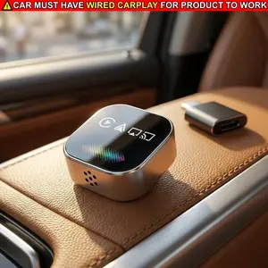 2026 New 4-in-1 Wireless CarPlay Adapter - Car Accessories, Dual-Band Wi-Fi, USB & Type-C Plugs, Mini Compact, Plug-and-Play, Easy Setup, Fast Connection, Screen Mirroring for Android & Smart Devices