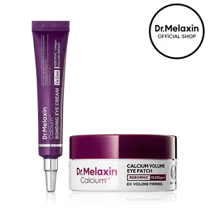 [Dr.Melaxin Official] Calcium Eye Patch & Bonding Eye Cream Bundle – Firming, Anti-Wrinkle K-Beauty Eye Care Set – Puffiness, Wrinkle & Dark Circle Care