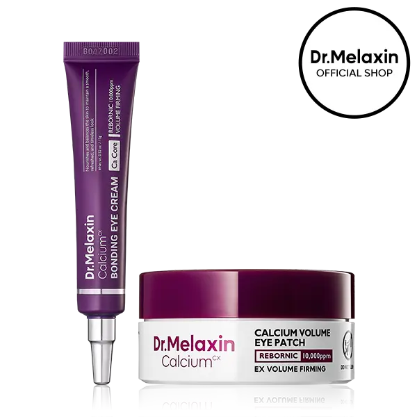 [Dr.Melaxin Official] Calcium Eye Patch & Bonding Eye Cream Bundle – Firming, Anti-Wrinkle K-Beauty Eye Care Set – Puffiness, Wrinkle & Dark Circle Care