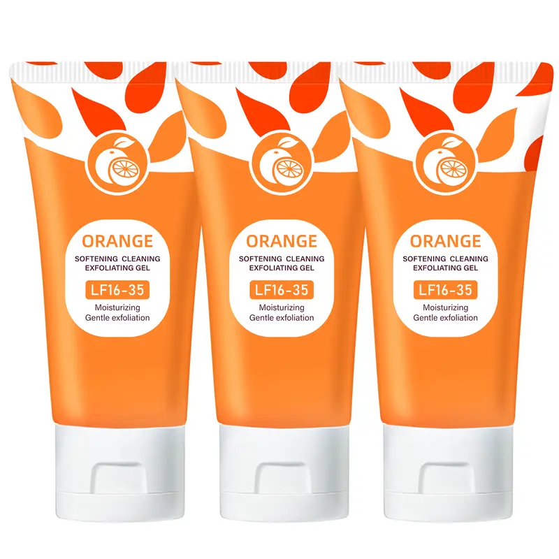 Orange Scented Exfoliator Clear Gel LF16-35 - Gentle Exfoliation for Face & Body, Deep Cleansing, Nourishing & Moisturizing, Suitable for All Skin Types
