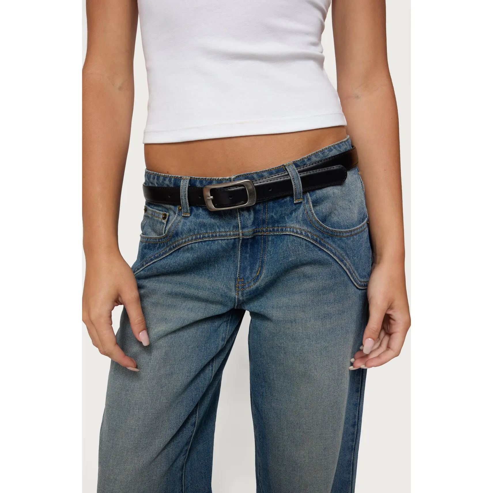 Buckle Babe Faux Leather Belt