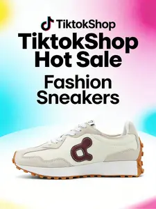 "TikTokShop's Trending Sports Shoes" lightweight casual runners arrived. 'The iconic side graphic becomes a visual focus, expressing effortless trend attitude' A cloud-cushioned midsole delivers all-day comfort, unlocking street strolls and light workouts
