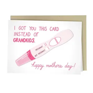 Sarcastic 5x7 Inch Individual Greeting Card, Mom Gifts, Matte Paper Office Stationery with Personalize Option for Mother’s Day, Mothers Day Gift Ideas, Gifts For Women
