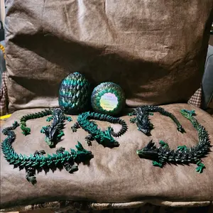 Medium Size Crystal Dragon Figurine Decor Gift Realistic 3D