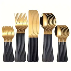 30-Piece Stainless Steel Cutlery Set Service For 6, Includes Forks Spoon And Knives Eating Utensils Set For Kitchen, Dishwasher Safe Silverware Set ,Flatware Set For Restaurants and Hotels