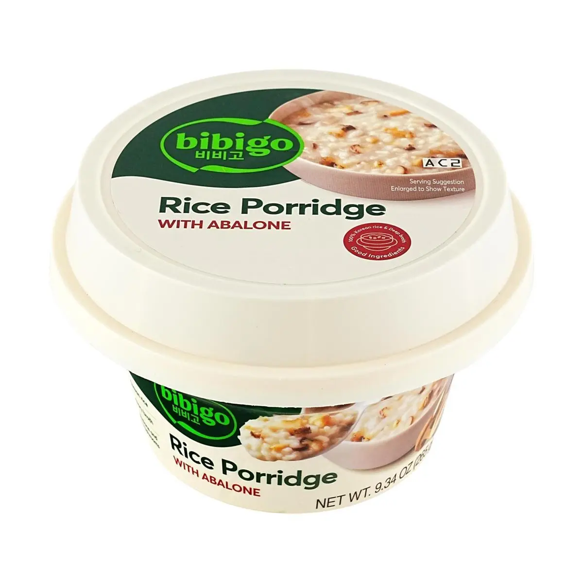 BIBIGO Korean CJ Abalone Porridge 265g - Instant Savory Rice Porridge, Quick Breakfast Meal, Authentic Korean Flavor