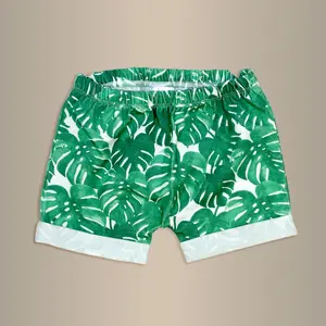 Tropical Rolled Hem Shorts