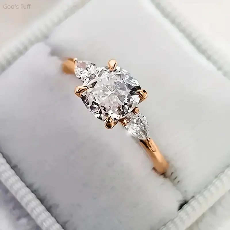 Women's Cubic Zirconia Rings - Romantic, Generous & Unique Micro Pave Band with 4-Prong Setting, Multi-Size Smooth Hoop for Female Everyday Wear