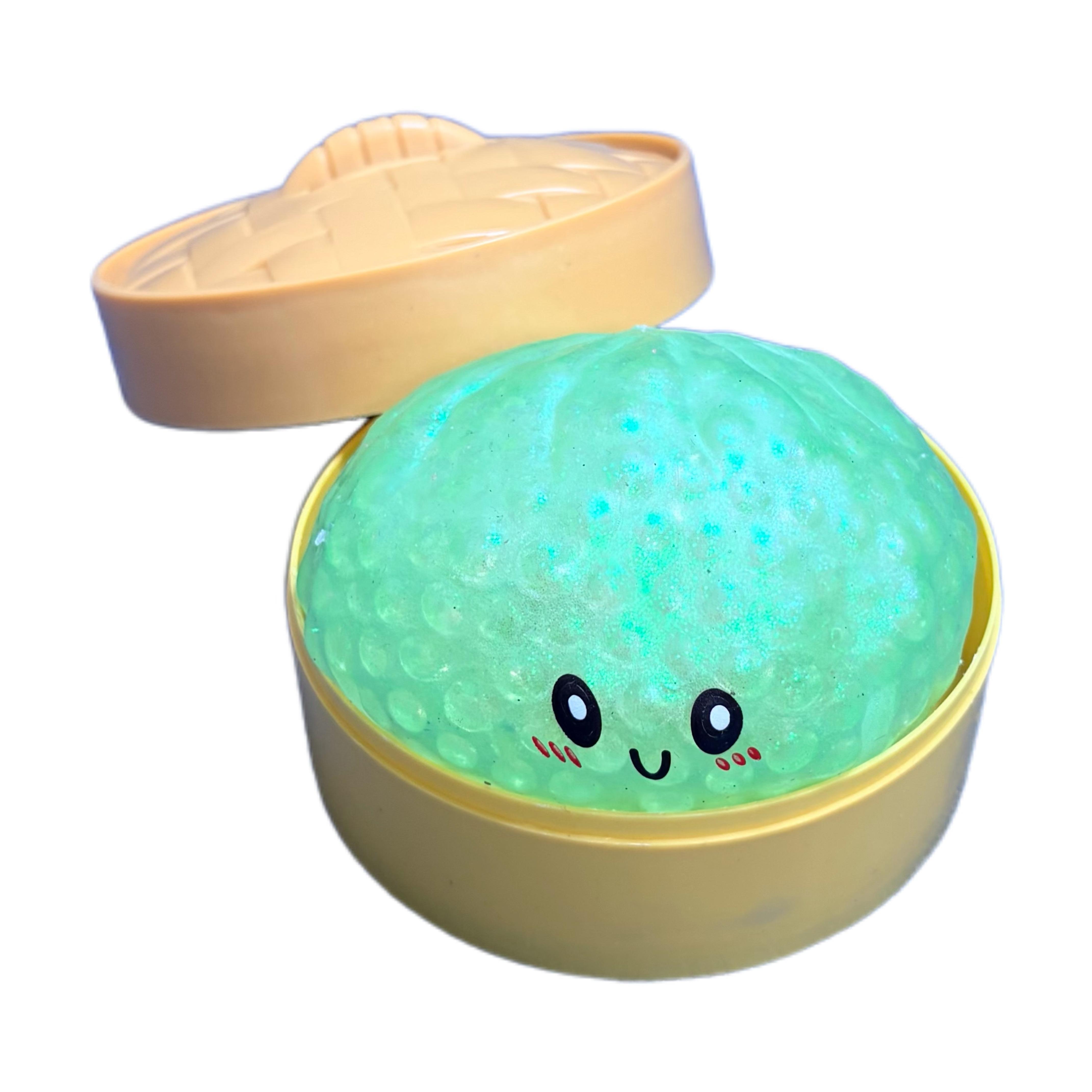 Glitter Dumpling Squishy Toy Set, Gel-Filled Squishy Toys with BeadsBig Sparkling Stress Relief Sensory, Cute Slow-Rise Desk Decor for Kids & Adults, Gift Collection.