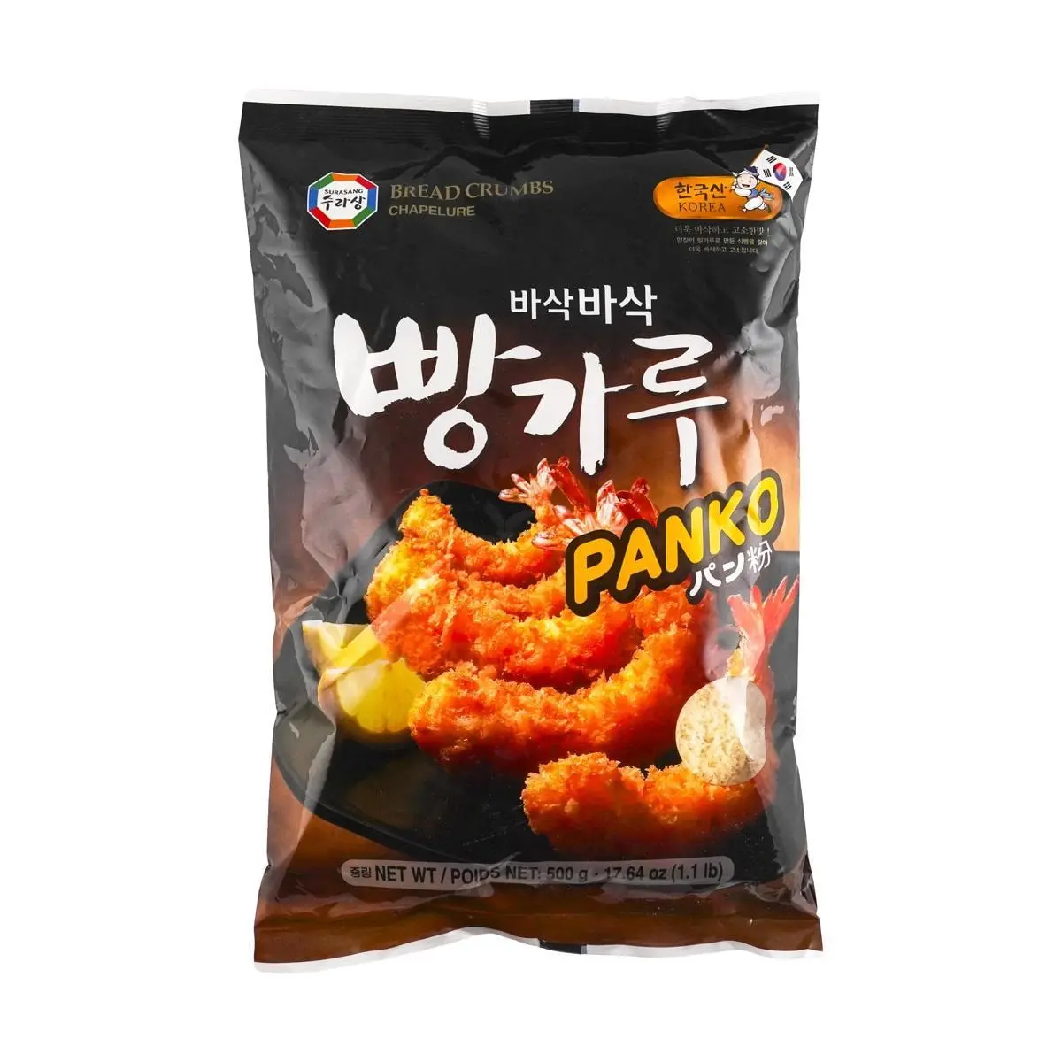 SURASANG Korean Panko Breadcrumbs 500g - Crispy & Light for Frying, Baking, Air Frying - Authentic Asian Style Coating