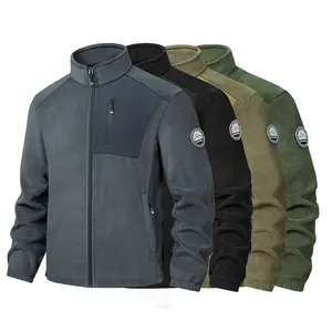 Men's Fleece Outdoor Casual Jacket, Menswear Tops & Coats, Long Sleeve, Soft Touch, Zipper Closure, Pockets, Versatile & Comfortable, Available in Dark Gray, Black, Olive Green Winter Clothing Winter Essentials