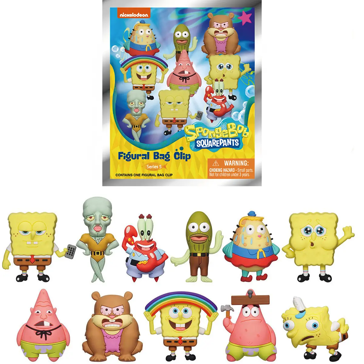 Officially Licensed SpongeBob SquarePants Mystery Mini Action Figure Blind Bags, Kawaii Keychain, Collectible Cartoon Bag Charm Ornament, Surprise Gifts for Birthdays, Fun Random Accessory, Keychain Kawaii
