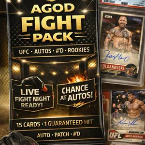 AGOD UFC Mystery Pack  15 Cards  1 Guaranteed Hit! Auto / Patch / #’d