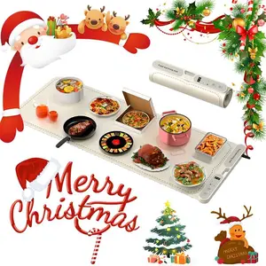 Food Warming Mat Extra Large 39"x15", Silicone with Heat-Resistant Pad, Food Warmer Trays for Chafing Dishes & Buffet, Portable Countertop for Parties, 7-Level Temp 8-Hour Timer，0.55in elevated feet :better heat dissipation & Burn Prevention stock in US