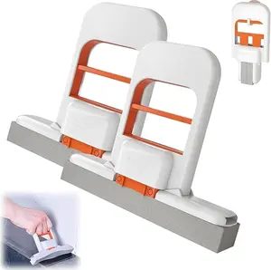 4PCS Compact Mini Foldable Desktop Sponge Mop Utensils, 2025 New Portable Wet-Dry 1-Hand Squeeze Cleaning Mop for Bathroom, Kitchen