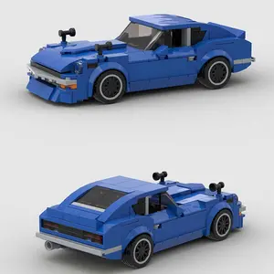 339pcs Blue Brick Sports Car Model with Stand-Up Side Mirrors – Buildable Supercar Kit, Building Blocks Model, Building Block Sets, Model Building Kits, Perfect Christmas, Thanksgiving, Anniversary Gift for Kids & Car Lovers, Display & Collectible Toy
