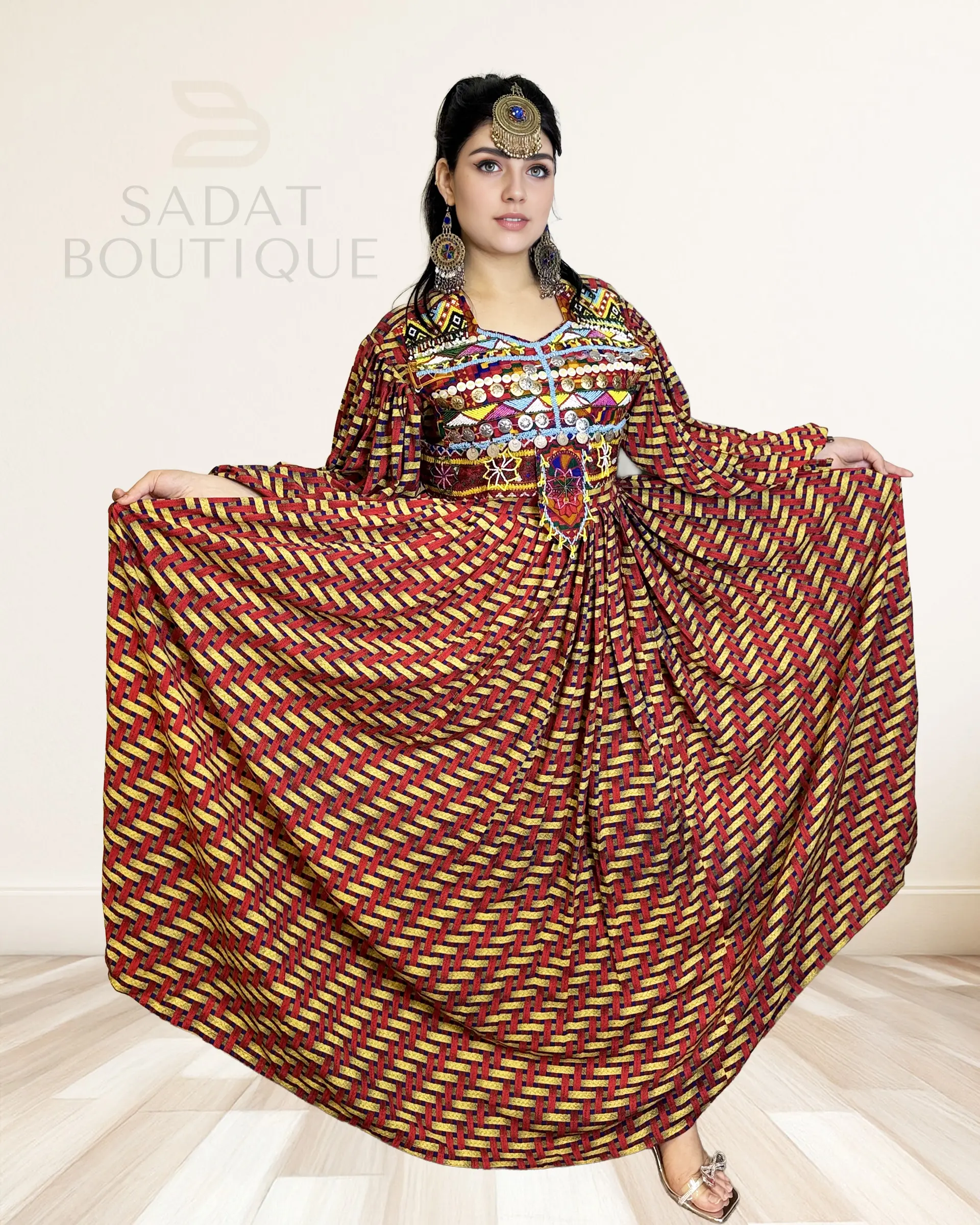 Zarina Royal Afghan Dress – Heirloom Elegance in Every Thread