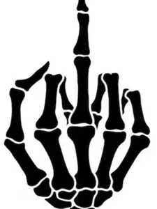 Hand Skull Vinyl Sticker - Colorful Decor Decorative Set Halloween Ornaments - Many Sizes Many Colors Decoration Car Stickers