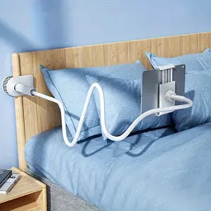 360° Rotating Tablets And Smartphones Stand with Spiral Base, Lazy Person'S Bedside Support for Mobile Devices, Bedside Table