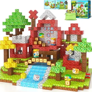 Magnetic Building Blocks-150PCS with Drawstring Bag STEM Montessori Children Sensory Toys Build Mine Magnet World Gift Set