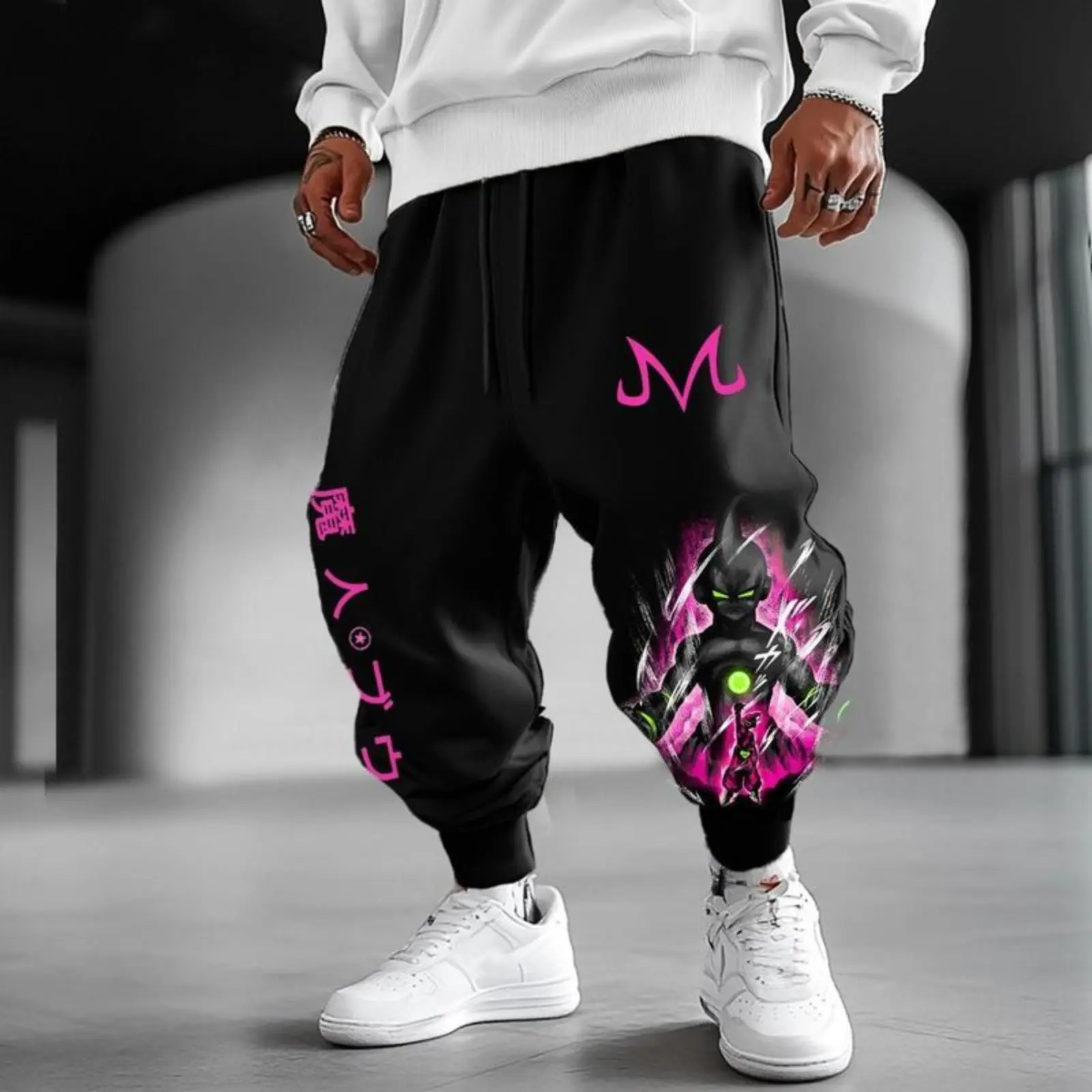 Unisex Majin Buu Jogger Pants, Dragon Ball Sweat Pants, Majin Buu Goku Gogeta Cotton Pant For Fan, Anime Lover