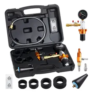 VEVOR Radiator Vacuum Refill Kit, Automotives Cooling System Vacuum Purge Fill Tool with Gauge, Portable Radiator Coolant Filling Kit with Toolbox, Universal Fit for Most Cars Vans SUVs and Trucks