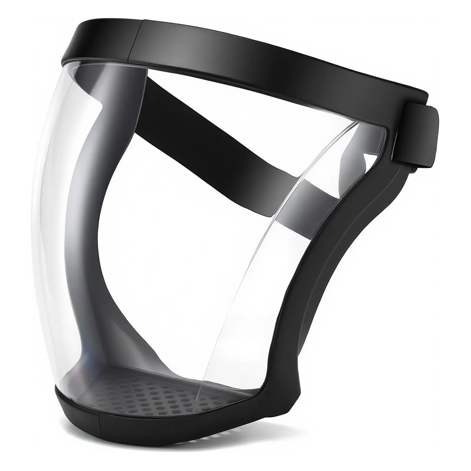 Transparent Visor - Adjustable Full-Face Protective Shield - Durable Plastic Safety Mask - Heat & Impact Resistant for Work, Kitchen, and Outdoor Use with Easy Drawstring Closure