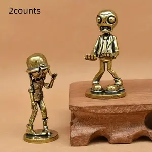 Handmade Mini Skull Sculptures, Vintage Bronze Color Indoor Outdoor Decor, Gothic Home Garden Statues Figurine for Halloween Party, Plant Pots, Desktop, Yard, Decorative Figurines, Ornaments, Decoration