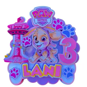 Cake topper Paw Patrol personalizable