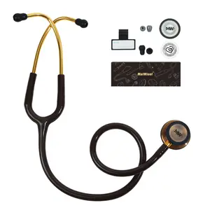 MaiWieel Dual Head Stethoscope U8 for Medical Professionals, Stainless Steel Chestpiece, 80cm Tube, Soft-Sealing Eartips, Ideal Gift for Doctors, Nurses, Vets & Students, Brown